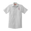 Short Sleeve Striped Industrial Work Shirt Thumbnail