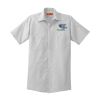 Short Sleeve Striped Industrial Work Shirt Thumbnail